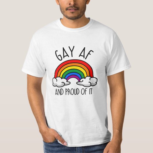 GAY AF en daar trots op T-shirt (Voorkant)