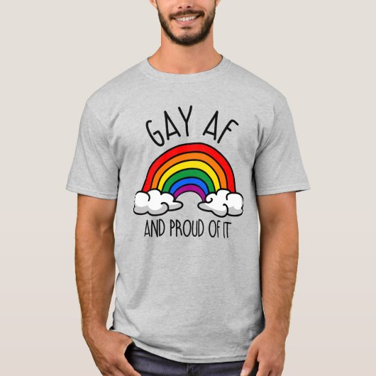 GAY AF en daar trots op T-shirt (Voorkant)