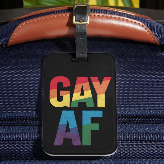 Gay AF LGBT Pride Gay Gift Pride Maand Bagagelabel (Voorkant Insitu 2)
