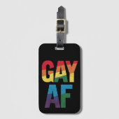 Gay AF LGBT Pride Gay Gift Pride Maand Bagagelabel (Voorkant (verticaal))