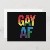 Gay AF LGBT Pride Gay Gift Pride Maand Briefkaart (Voorkant / Achterkant)