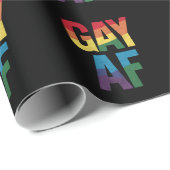 Gay AF LGBT Pride Gay Gift Pride Maand Cadeaupapier (Rol Hoek)