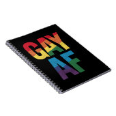 Gay AF LGBT Pride Gay Gift Pride Maand Notitieboek (Rechterzijde)