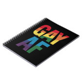 Gay AF LGBT Pride Gay Gift Pride Maand Notitieboek (Linkerzijde)
