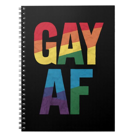Gay AF LGBT Pride Gay Gift Pride Maand Notitieboek (Voorkant)