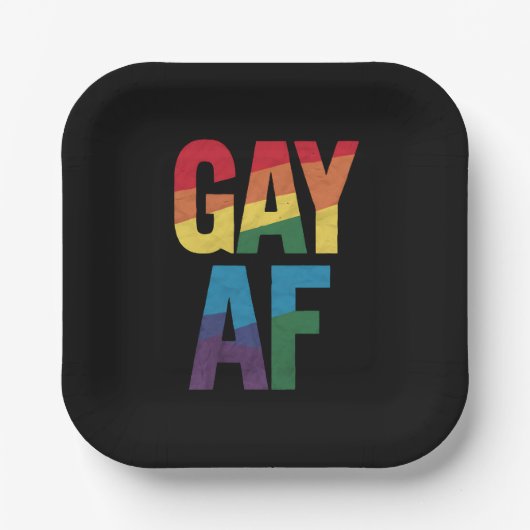 Gay AF LGBT Pride Gay Gift Pride Maand Papieren Bordje (Voorkant)