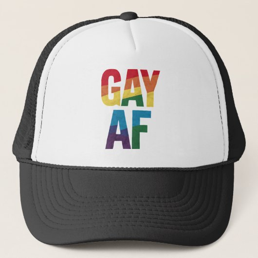 Gay AF LGBT Pride Gay Gift Pride Maand Trucker Pet (Voorkant)