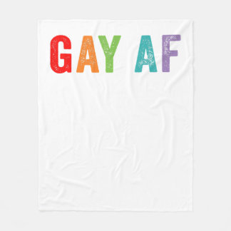 Gay AF Rainbow Queer Gay Pride Quote Gezegde Meme Fleece Deken