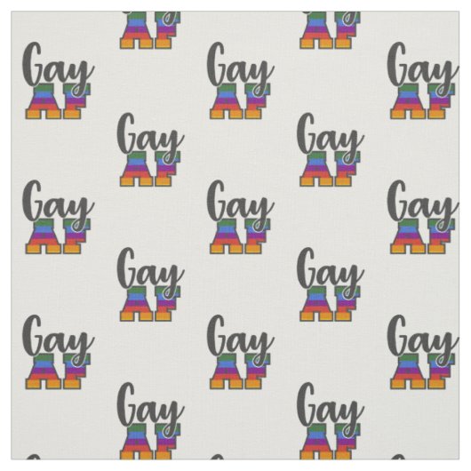 Gay AF-typografiepatroon Stof (Swatch)