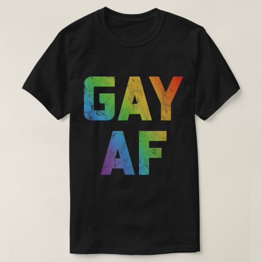 Gay AF Women Mannen Gift LGBT Pride Equality Lesbi T-shirt (Design voorkant)