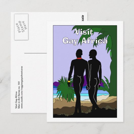 Gay Africa Travel Briefkaart (Voorkant / Achterkant)