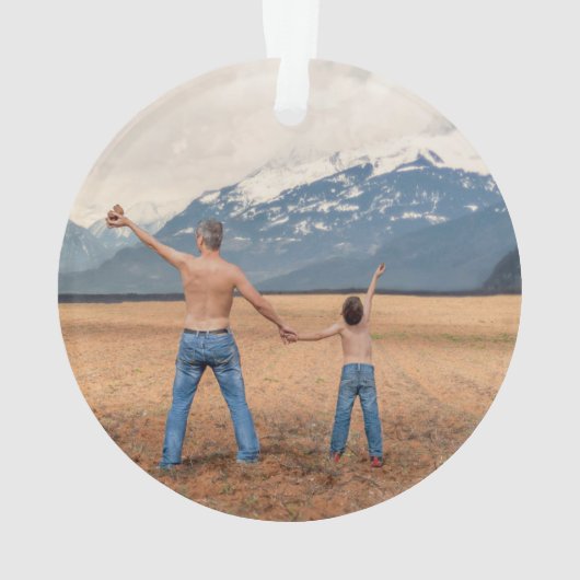 Gay African American & caucasian koppel PHOTO Ornament (achterkant)