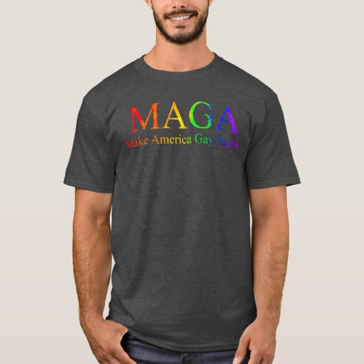 Gay Again Pride vintage T-shirt (Voorkant)