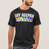 Gay Agenda Gay Pride  T-shirt (Voorkant)
