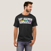 Gay Agenda Gay Pride  T-shirt (Voorkant volledig)