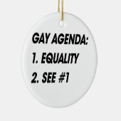 GAY AGENDA - GELIJKHEID KERAMISCH ORNAMENT (Rechts)