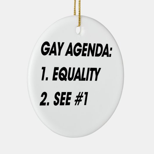 GAY AGENDA - GELIJKHEID KERAMISCH ORNAMENT (Rechts)