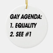 GAY AGENDA - GELIJKHEID KERAMISCH ORNAMENT (Voorkant)