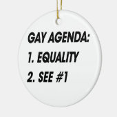 GAY AGENDA - GELIJKHEID KERAMISCH ORNAMENT (Links)
