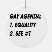 GAY AGENDA - GELIJKHEID KERAMISCH ORNAMENT (Achterkant)