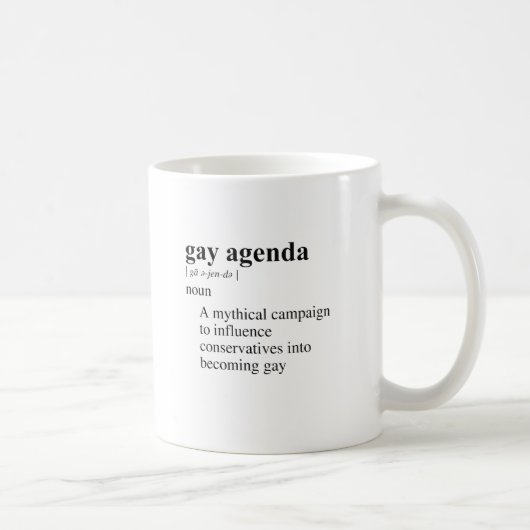 GAY AGENDA KOFFIEMOK (Rechts)