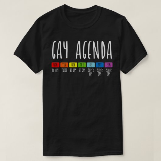 Gay Agenda LGBT Pride Tacos Lover Funny LGBTQ Comm T-shirt (Design voorkant)