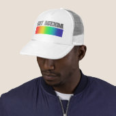 Gay Agenda | Rainbow Ombre Funny Gay Pride Trucker Pet (In situ)