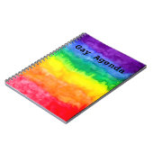 Gay Agenda Rainbow Wash-laptop Notitieboek (Linkerzijde)