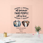Gay All Because Two People Fell In Love Wedding Acryl Bord (Huwelijk)