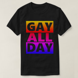 Gay All Day Retro T-shirt