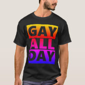 Gay All Day Retro T-shirt (Voorkant)