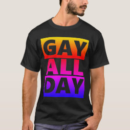 Gay All Day Retro T-shirt