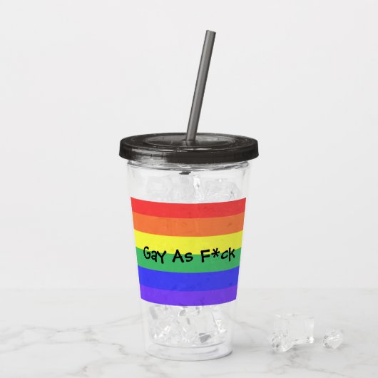 Gay als F*ck Acryl Drinkbeker (Achterkant ijs)