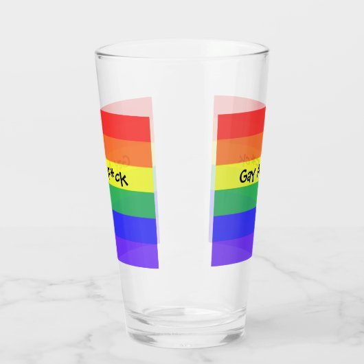 Gay als F*ck Glas (Links)