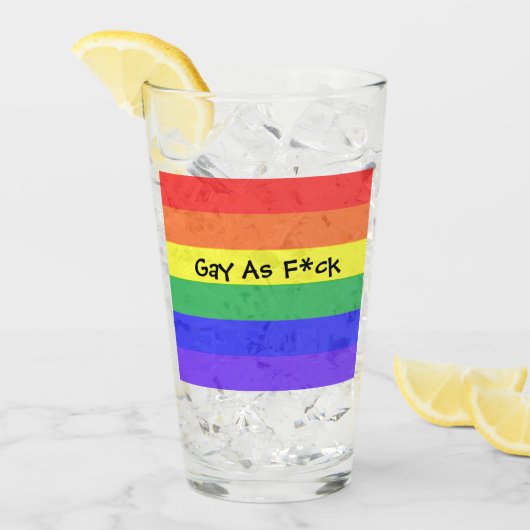 Gay als F*ck Glas (Voorkant ijs)