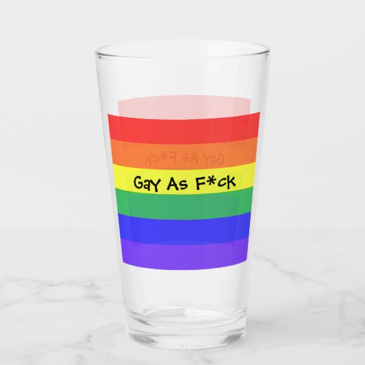 Gay als F*ck Glas (Voorkant)