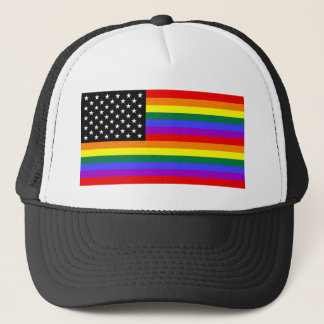 Gay America Pride Flag Trucker Pet