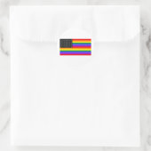 Gay America Pride Vlag Ronde Sticker (Tas)