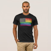 Gay American Flag T-shirt (Voorkant volledig)