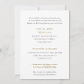 Gay and Lesbian Gold Pinstripe Photo Wedding Kaart (Achterkant)