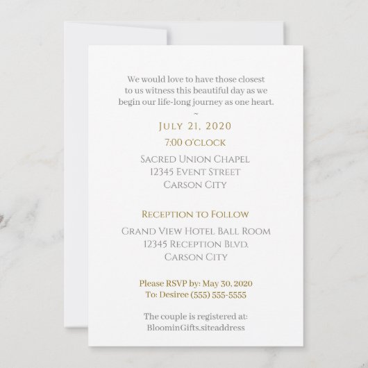 Gay and Lesbian Gold Pinstripe Photo Wedding Kaart (Achterkant)