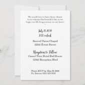 Gay and Lesbian Wedding Invitation Black Pinstripe Kaart (Achterkant)