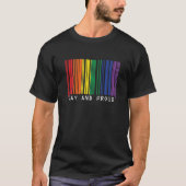 Gay and Proud Barcode Apparel Stuff Gelijkheid T-shirt (Voorkant)