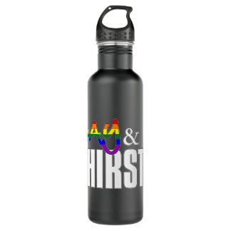 Gay and Thirsty - LGBTQ Pride Flag Waterfles