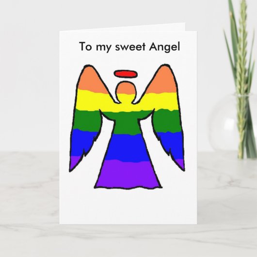 Gay Angel-kerstkaart Feestdagen Kaart (Voorkant)