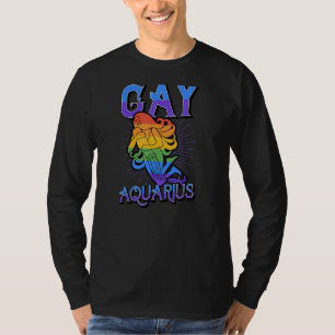 Gay Aquarius Zodiac teken Verjaardag Horoscoop Con T-shirt
