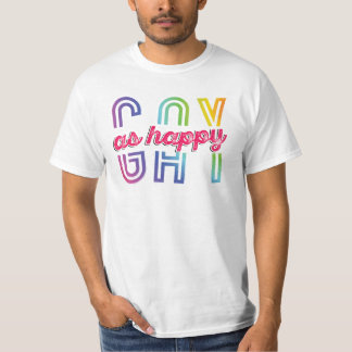 Gay as Happy in 4 geeft T-Shirt uit