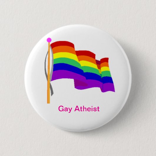 Gay Atheist Button (Voorkant)