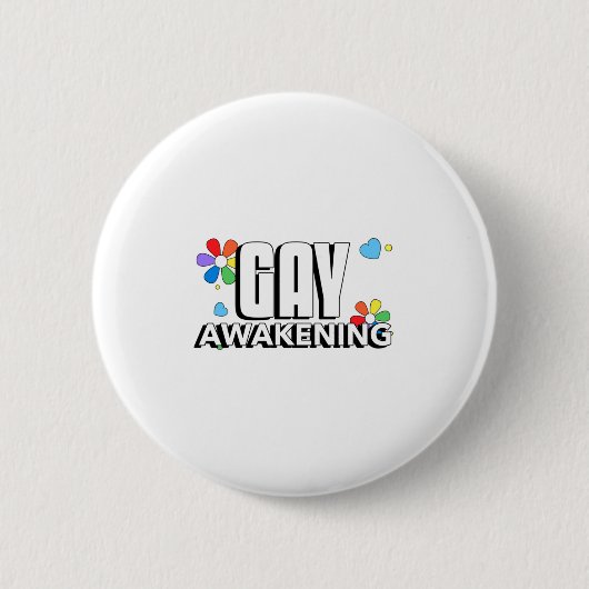 Gay Awakening Ronde Button 5,7 Cm (Voorkant)