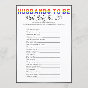 Gay Bachelor Party Game, meest waarschijnlijk om Kaart
